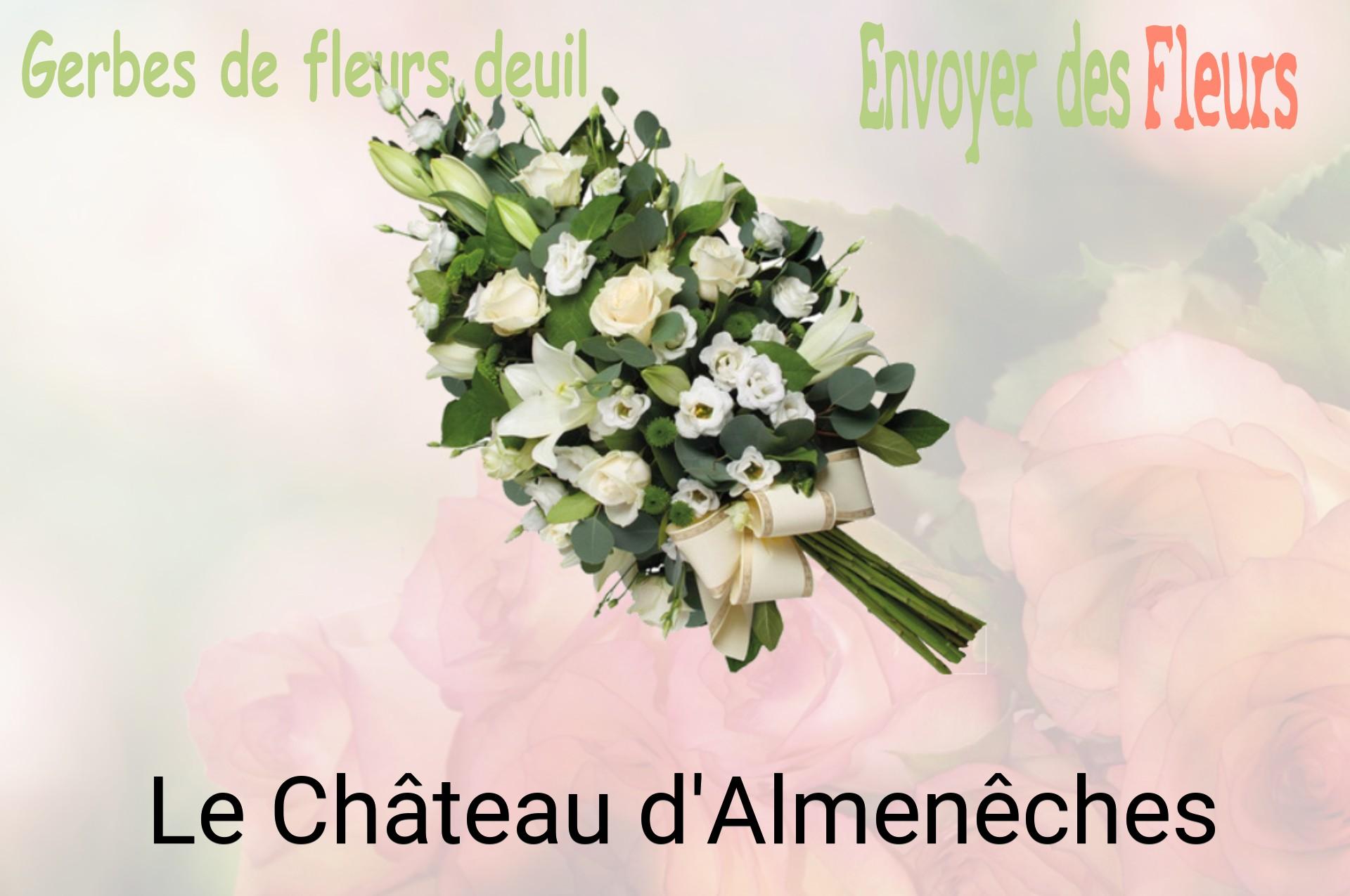 Gerbe de fleurs de deuil livrée à Le Château-d'Almenêches